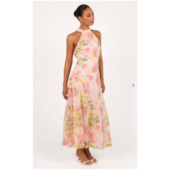 Petal and Pup Acacia Blossom Halter Eden Maxi Dress Size L - Picture 9 of 13